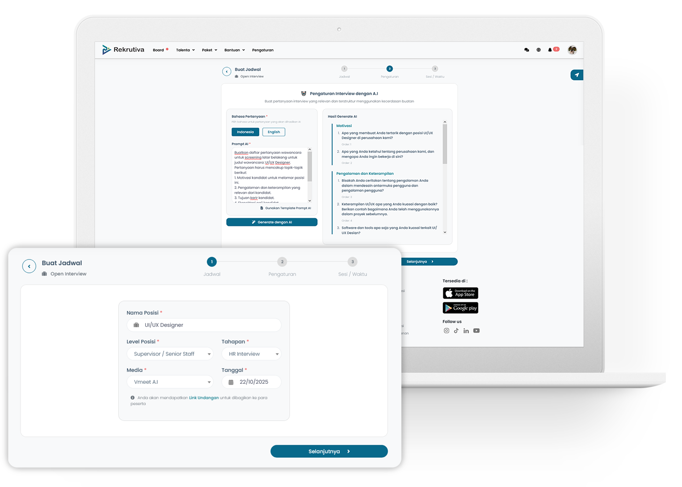Template Penilaian & Hasil Interview